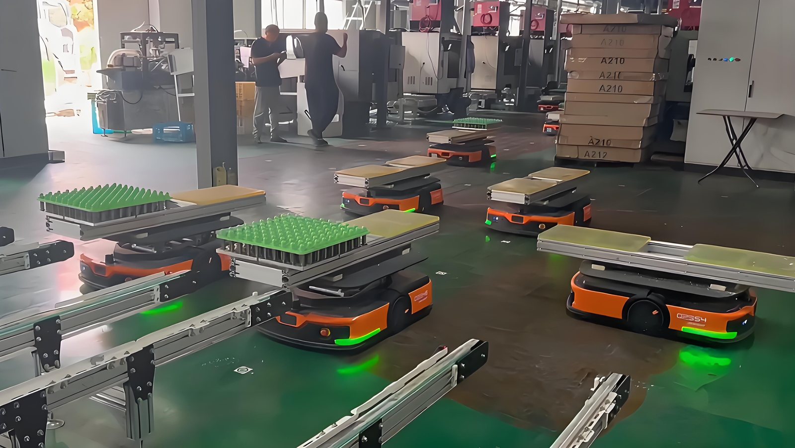AGV铝管加工上下料