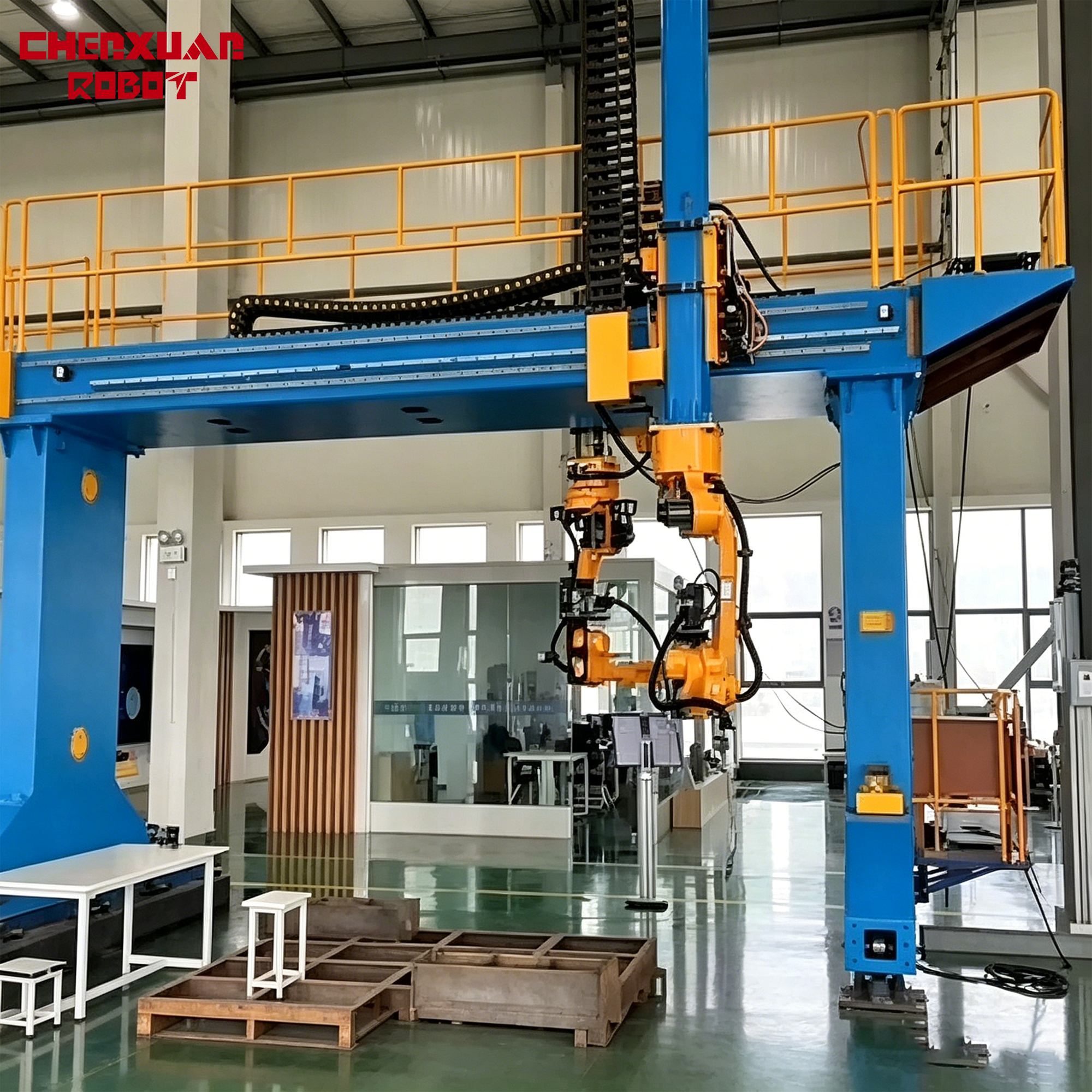 重型结构件龙门导轨式机器人焊接系统工业自动化解决方案